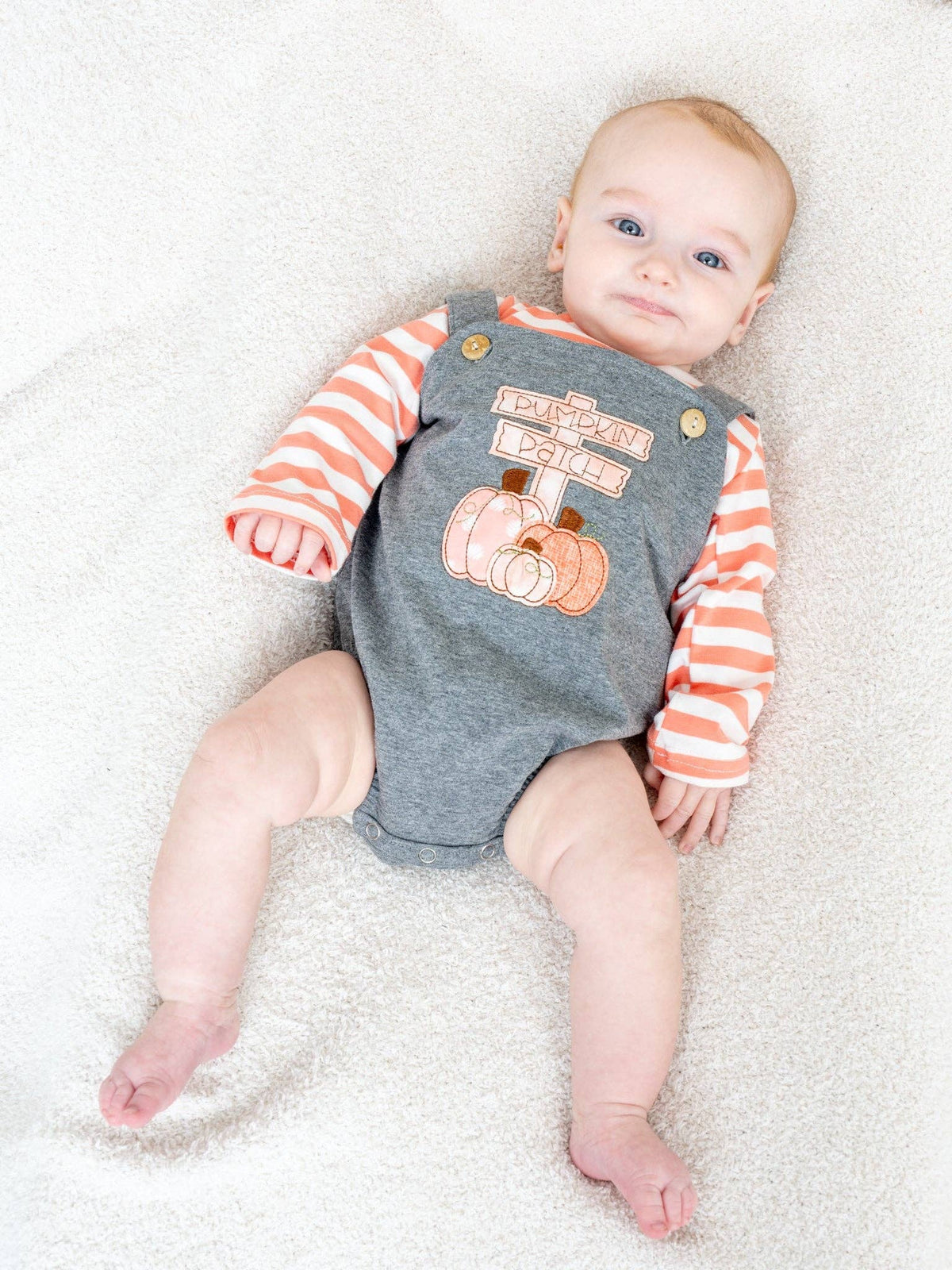 Pumpkin Patch Bubble Overall Set