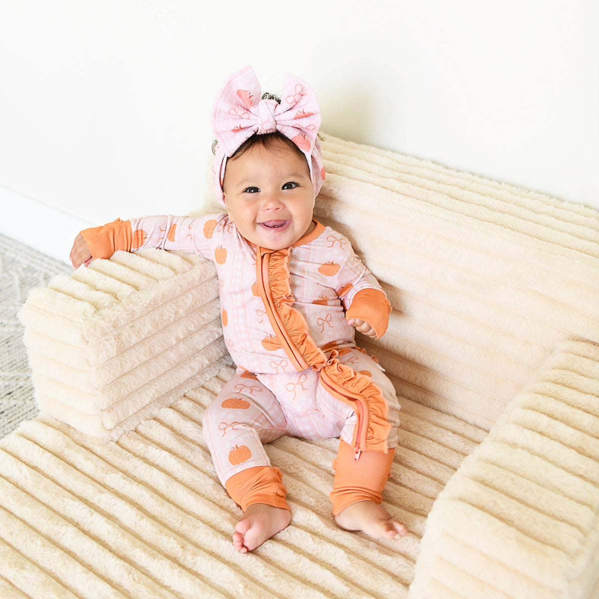 Pumpkin Ruffle Bamboo Pajamas