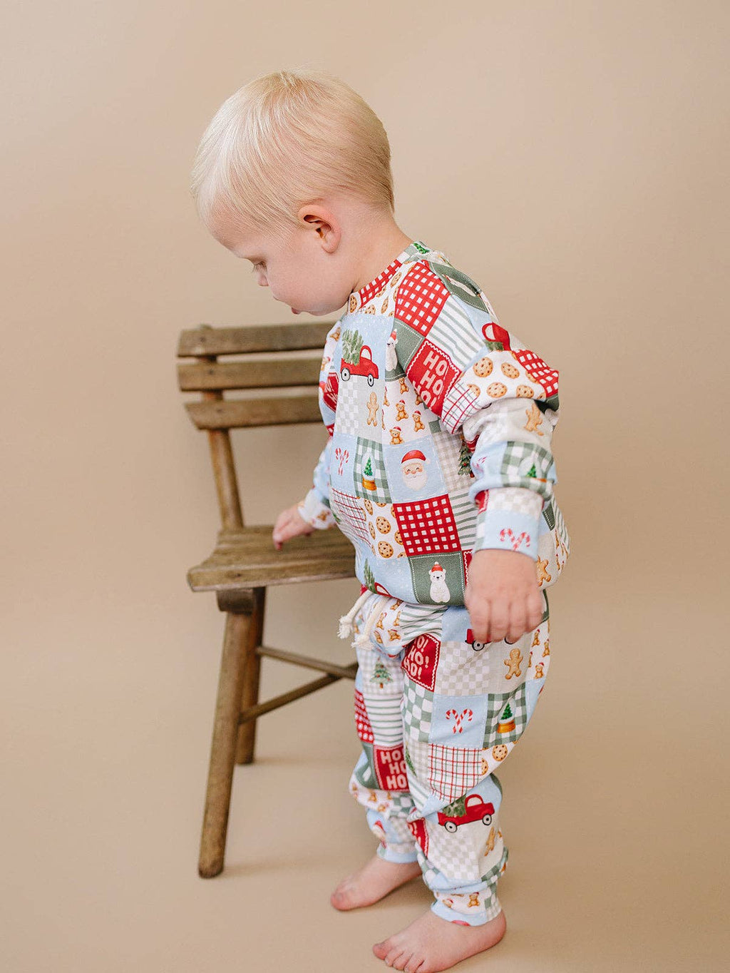 Christmas Patchwork Jogger Set