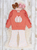 Poppy Pumpkin Bow Ruffle Set