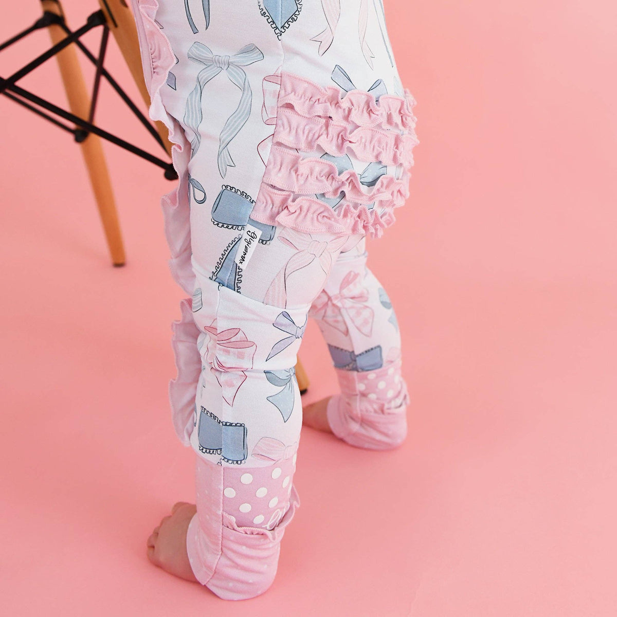 Samantha Ruffle Bamboo Pajamas - Bows