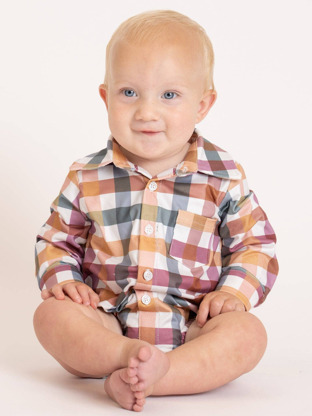 Cranberry Plaid Button Up