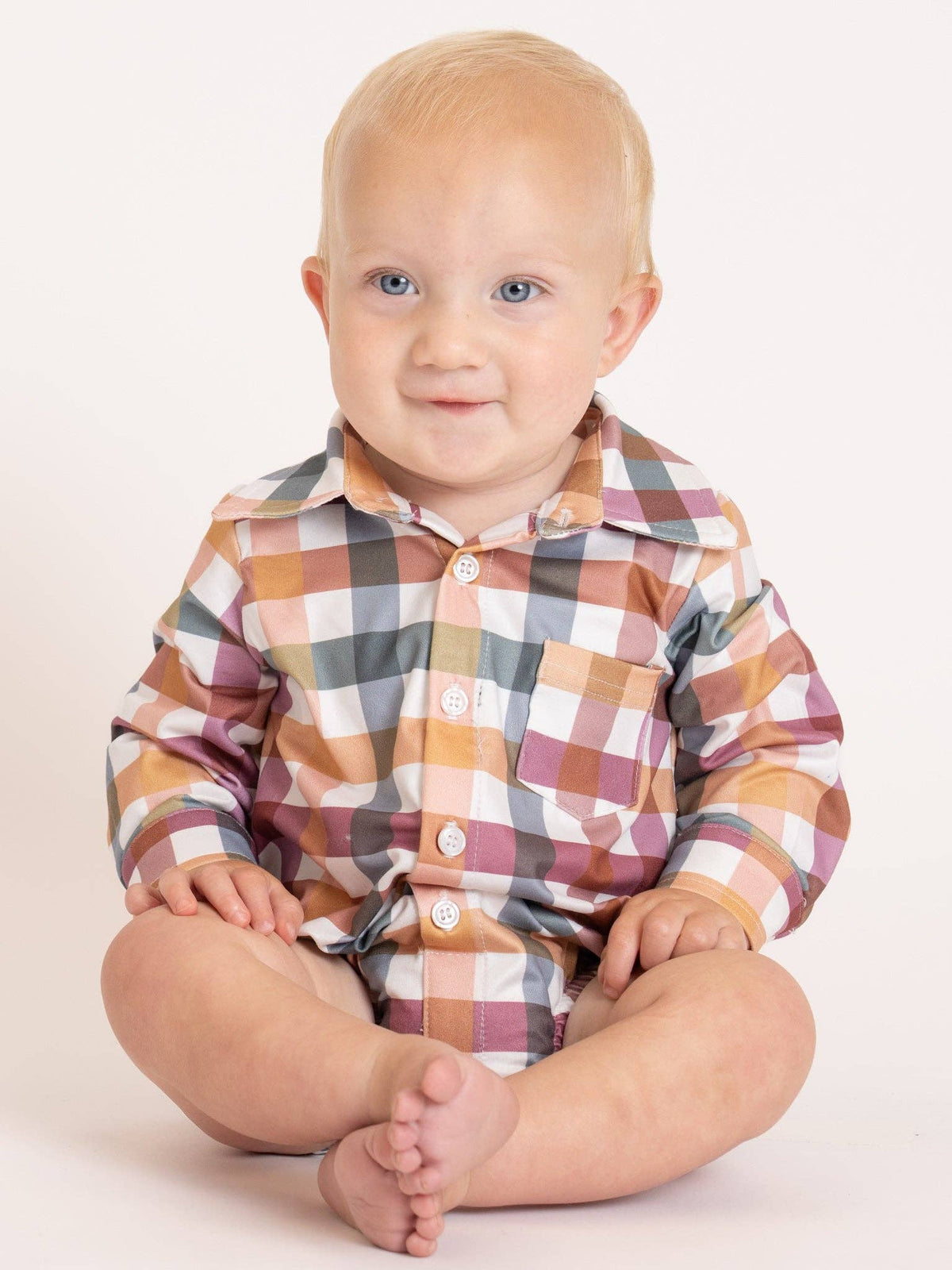 Cranberry Plaid Button Up