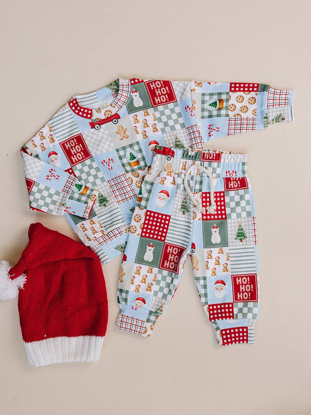 Christmas Patchwork Jogger Set