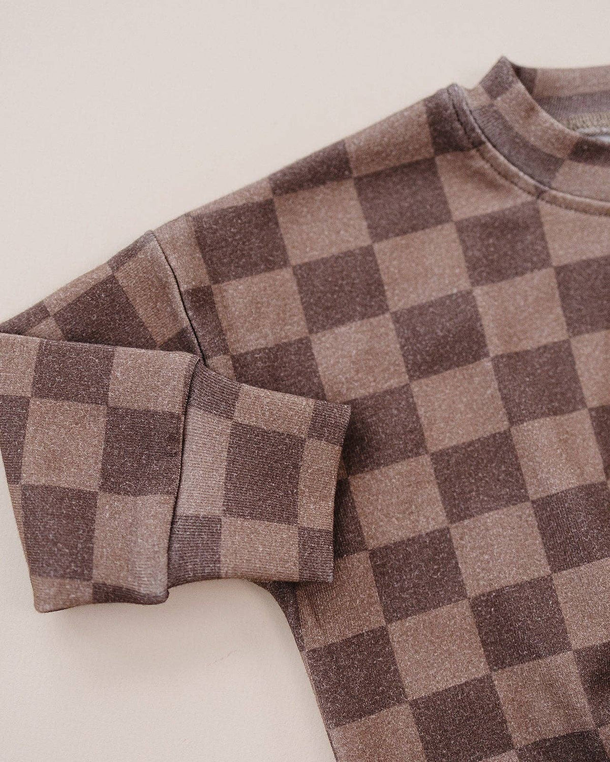 Espresso Checkered Jogger Set