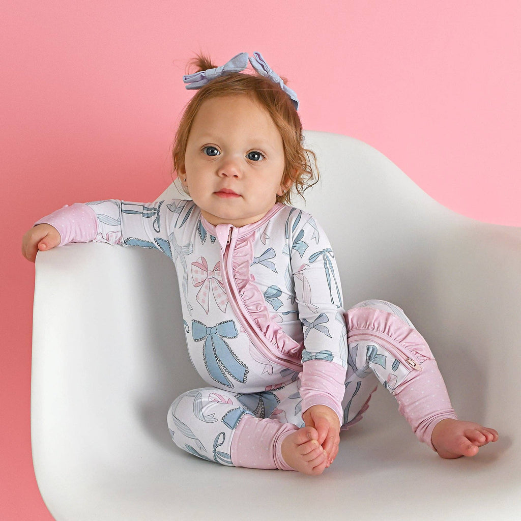 Samantha Ruffle Bamboo Pajamas - Bows