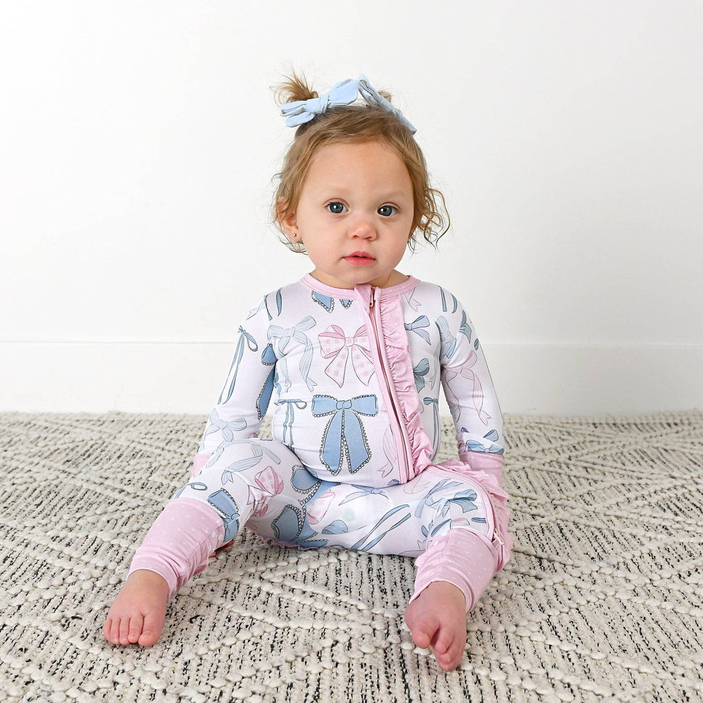 Samantha Ruffle Bamboo Pajamas - Bows