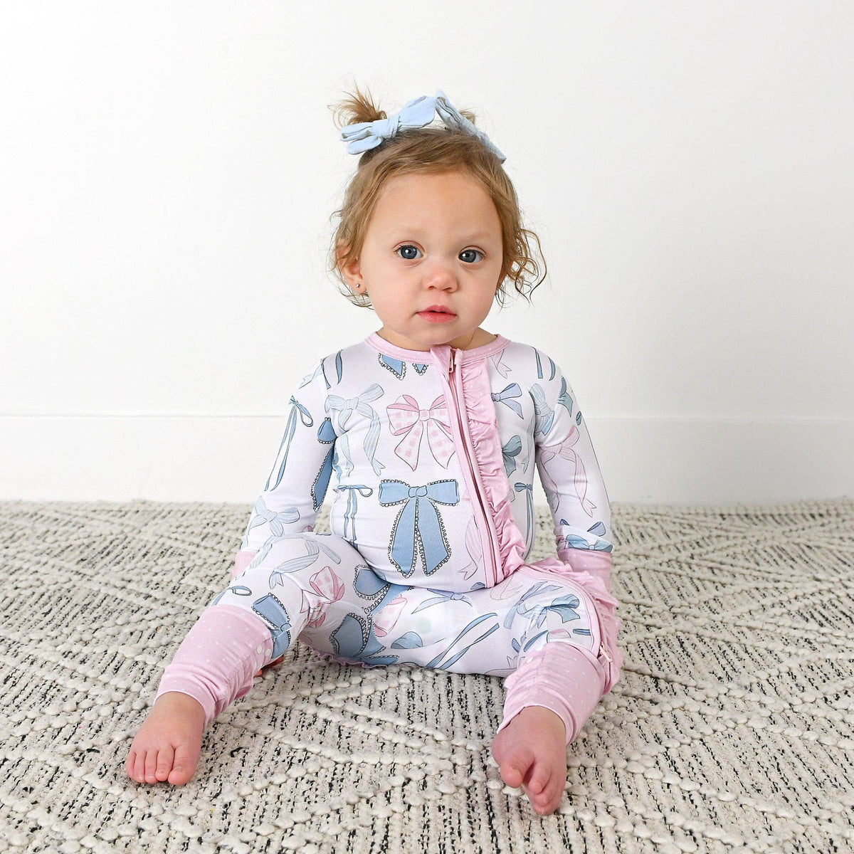 Samantha Ruffle Bamboo Pajamas - Bows