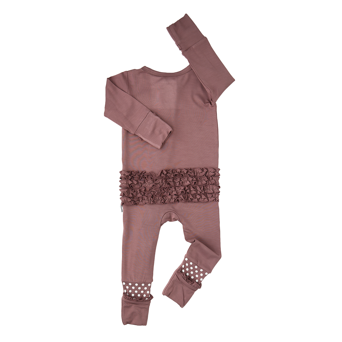Kate Ruffle Bamboo Pajamas - Mauve