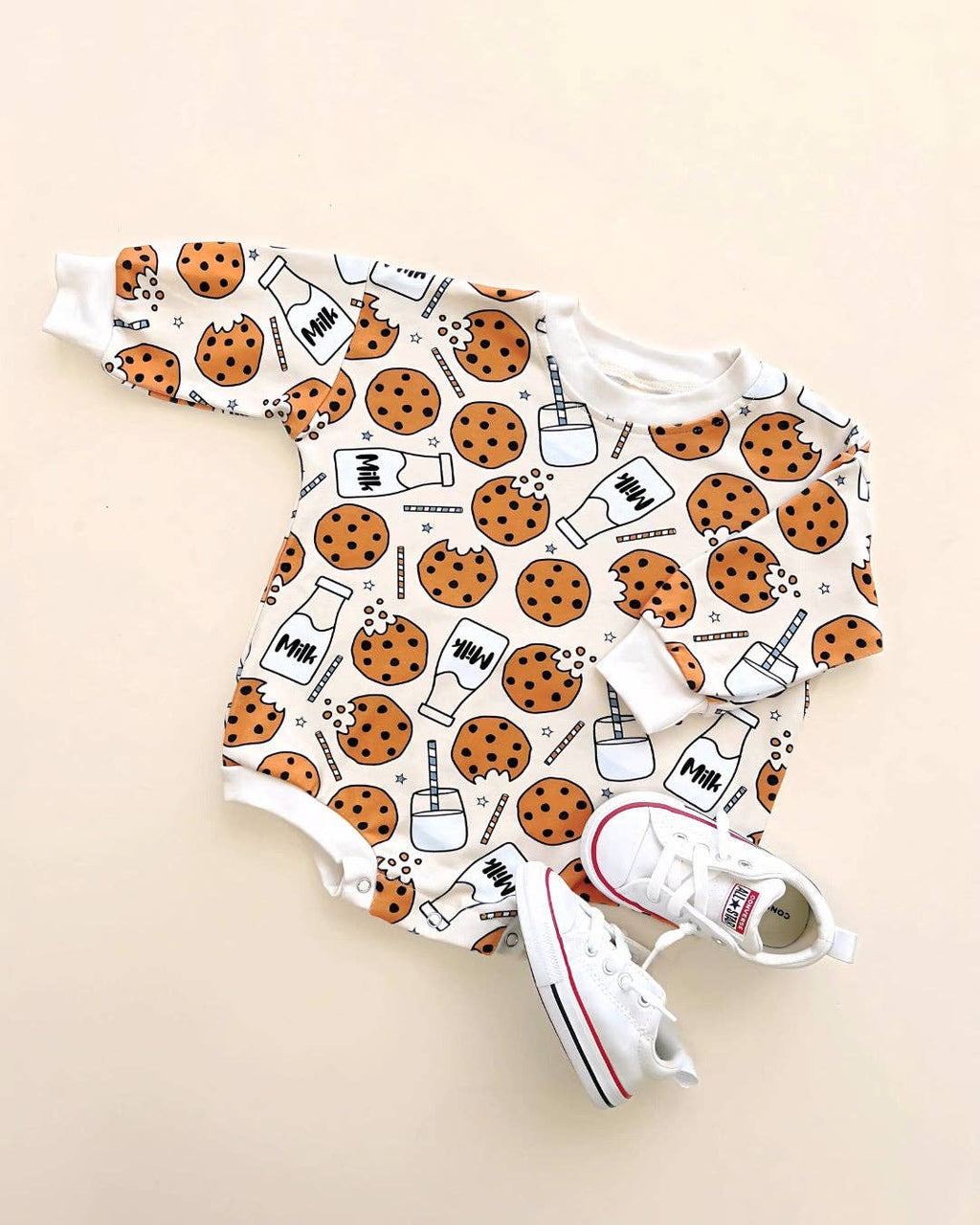 Milk and Cookies Bubble Romper