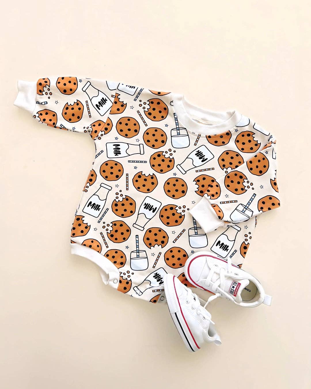 Milk and Cookies Bubble Romper