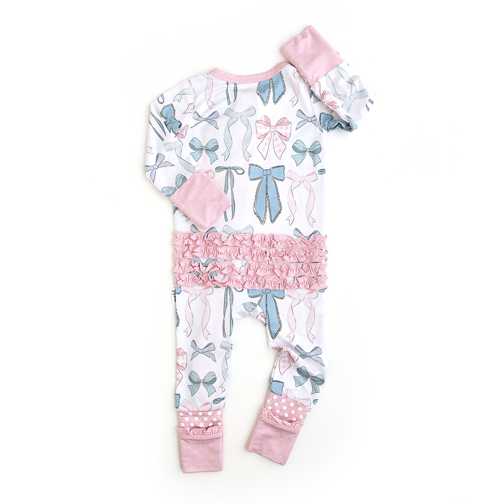 Samantha Ruffle Bamboo Pajamas - Bows