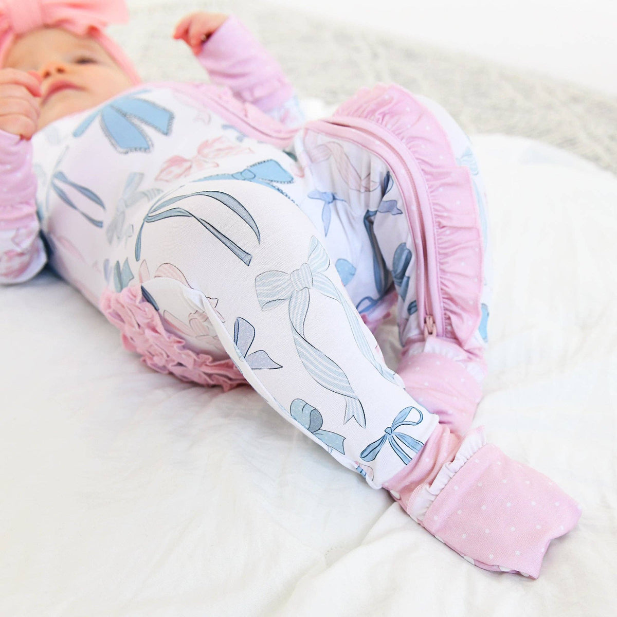 Samantha Ruffle Bamboo Pajamas - Bows