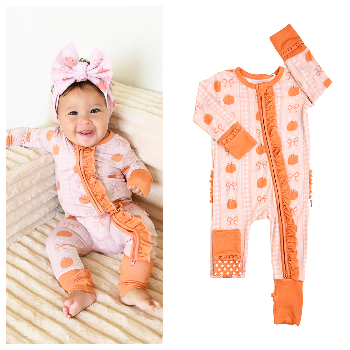 Pumpkin Ruffle Bamboo Pajamas