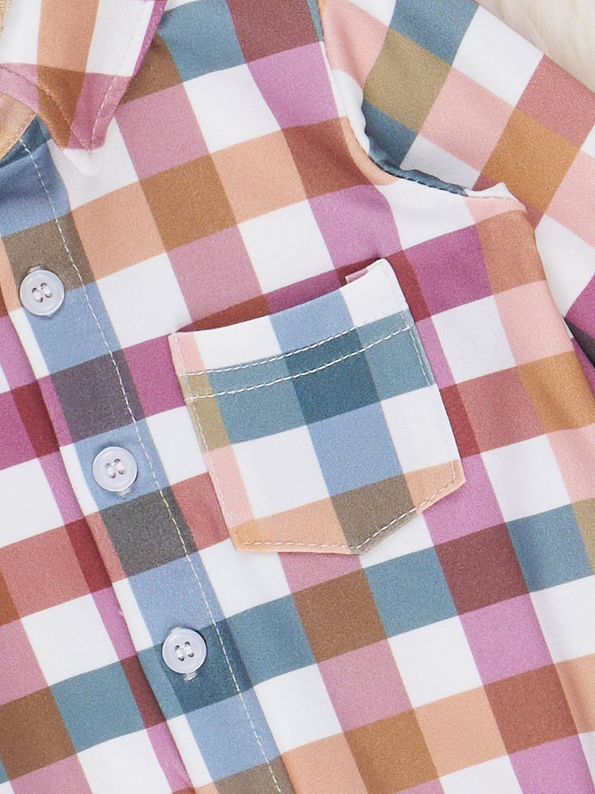 Cranberry Plaid Button Up