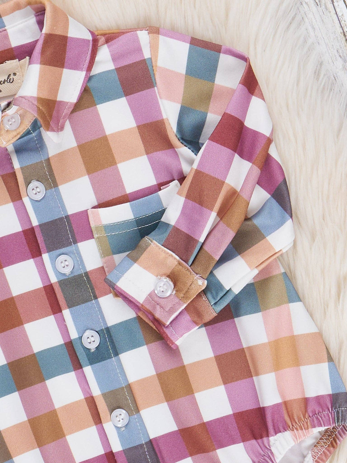 Cranberry Plaid Button Up