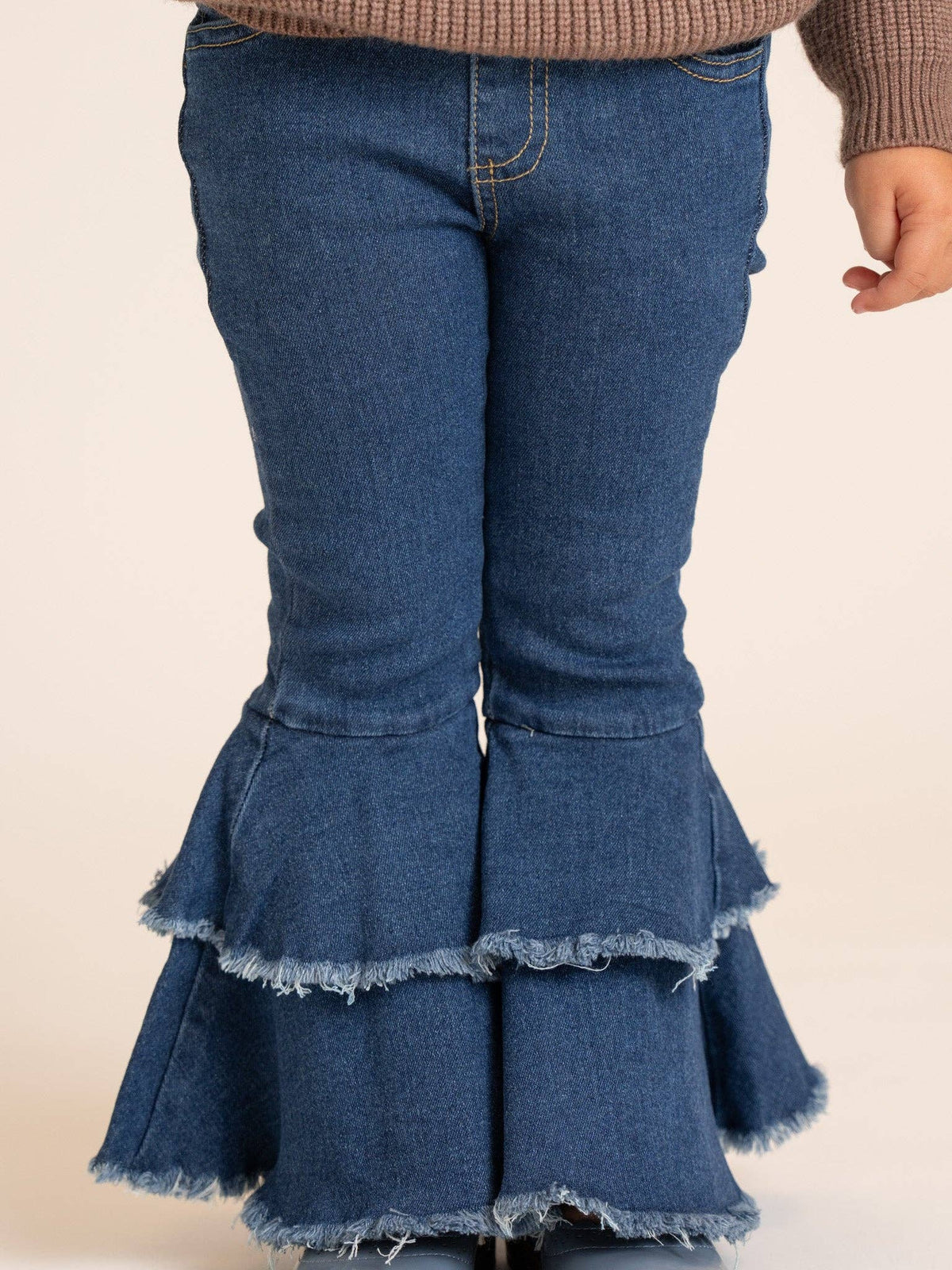 Blue Tiered Bell Bottoms