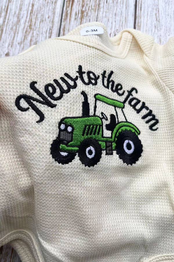New to the Farm 3 Piece Bodysuit Set