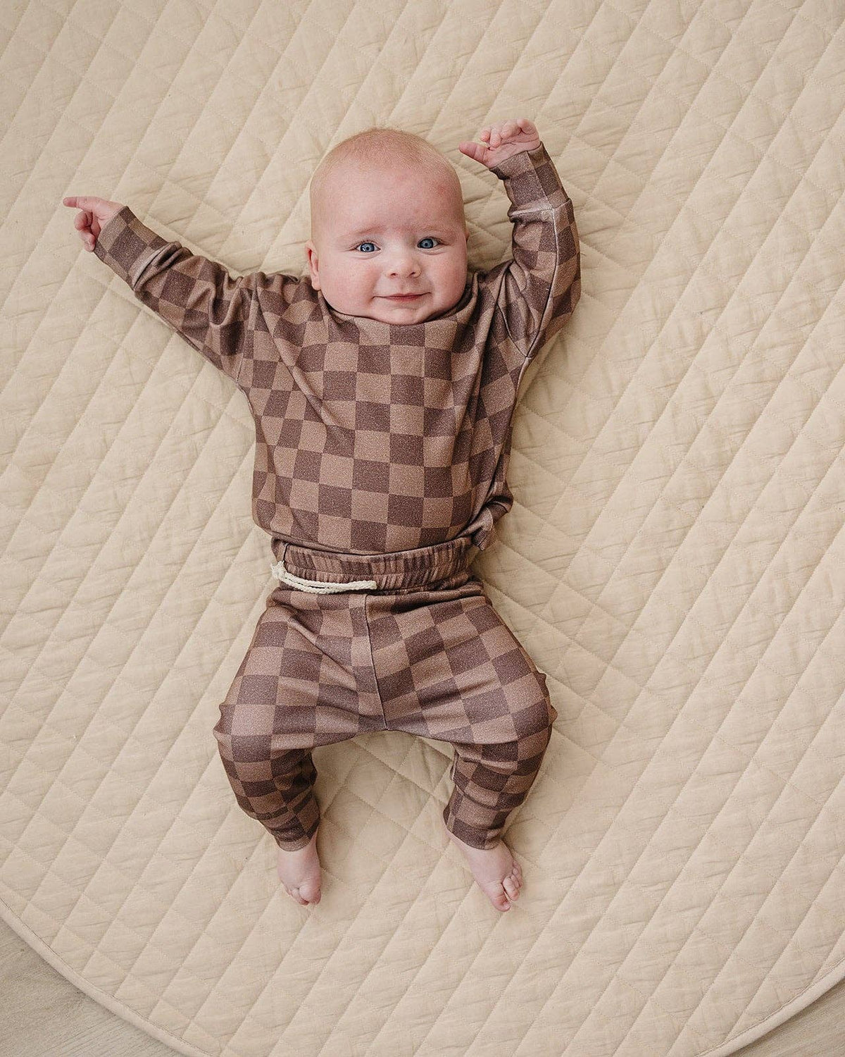 Espresso Checkered Jogger Set