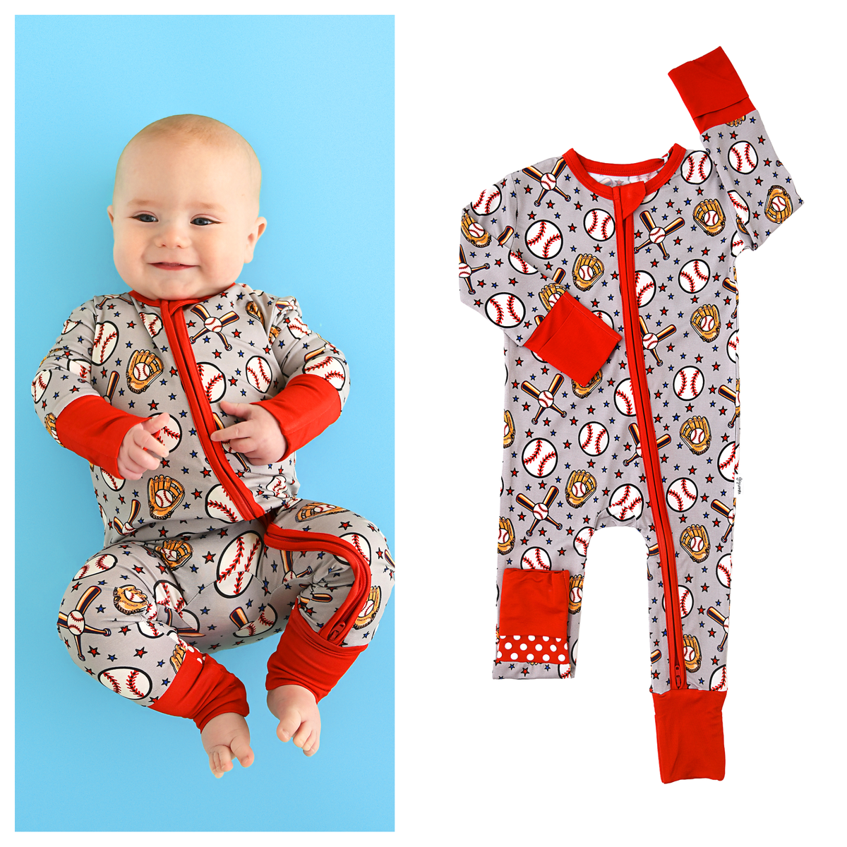 Hank Bamboo Zip Pajamas