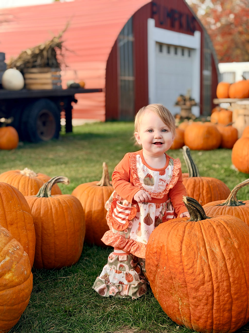 Harvest Pumpkin Bell Bottom Set