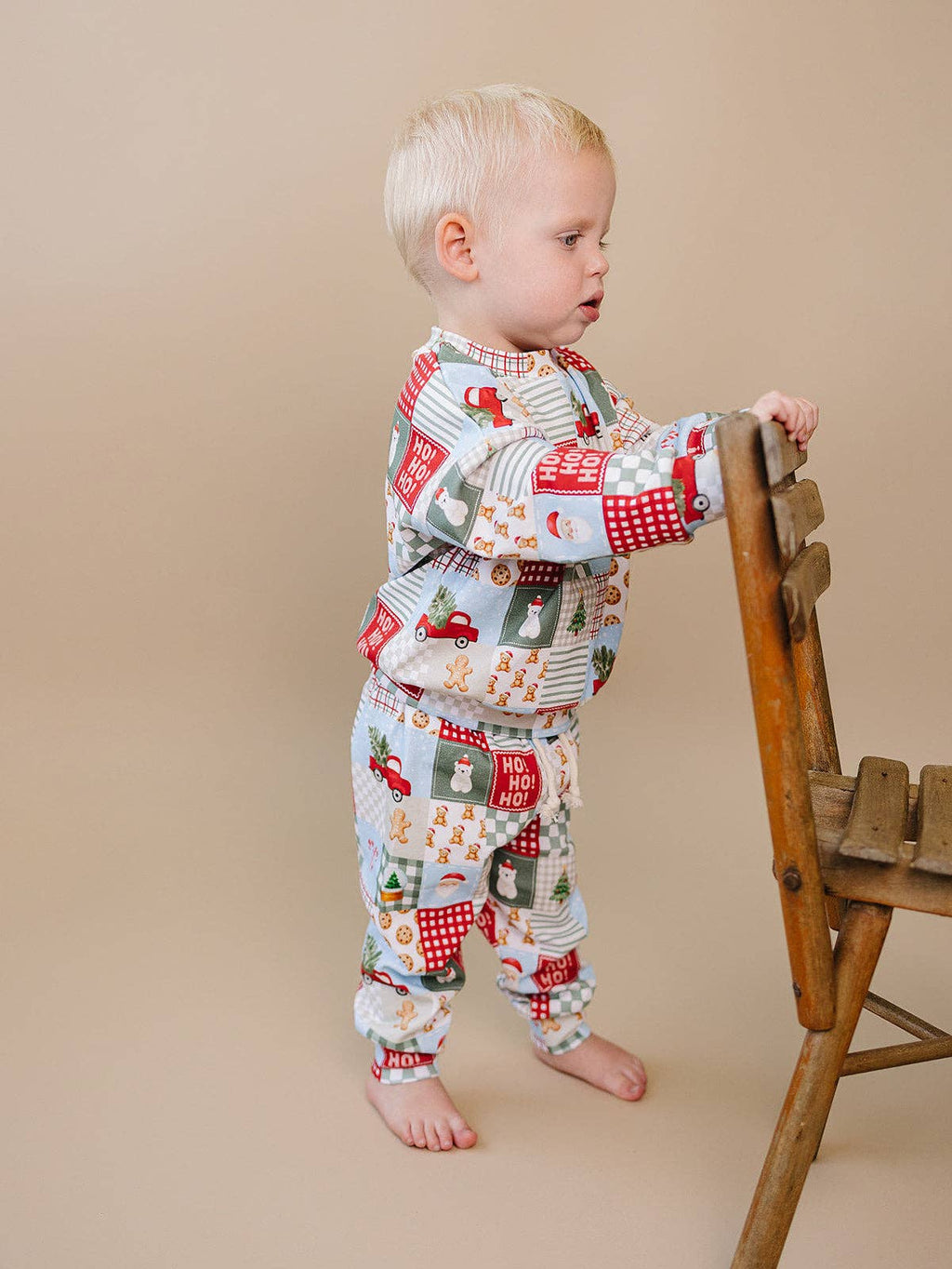 Christmas Patchwork Jogger Set