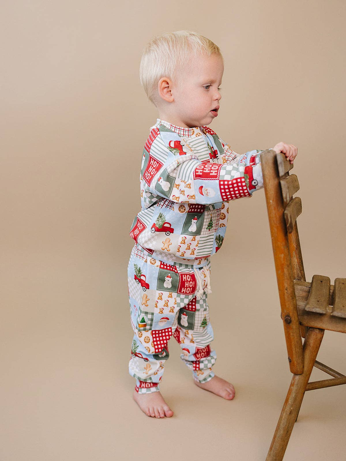 Christmas Patchwork Jogger Set