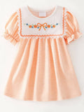 Embroidered Pumpkin Patch Dress