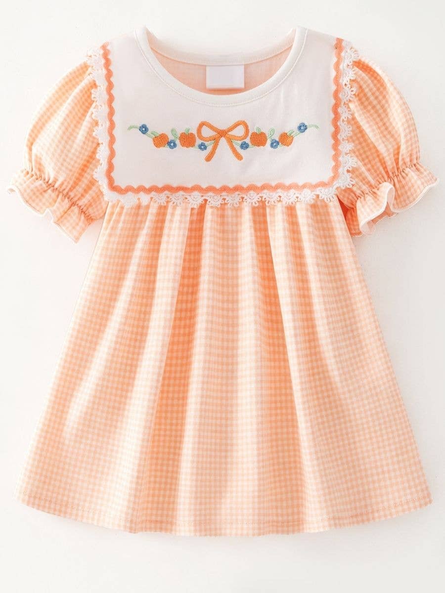 Embroidered Pumpkin Patch Dress