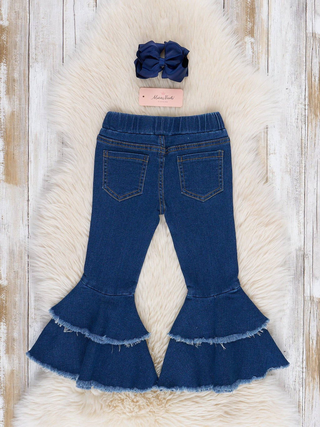 Blue Tiered Bell Bottoms