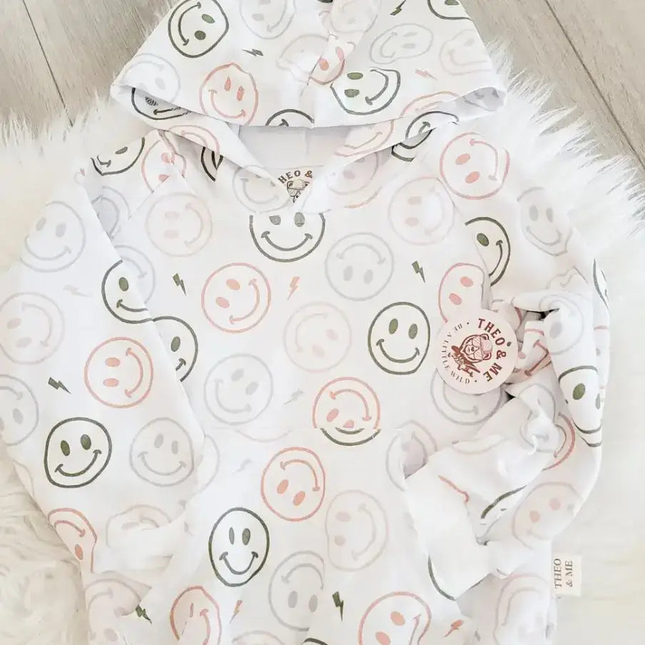 Ivory Happy Faces - 2 Piece Jogger Set