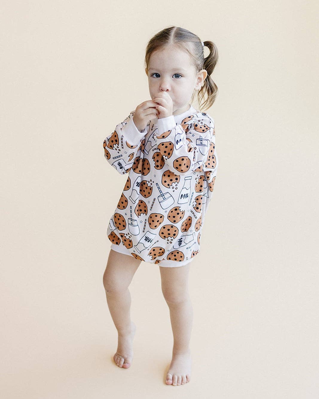 Milk and Cookies Bubble Romper