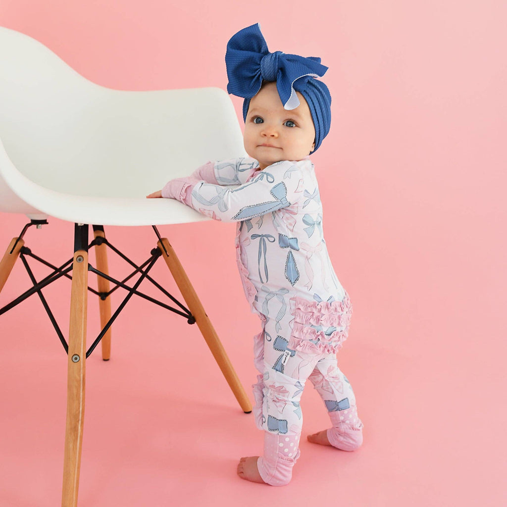 Samantha Ruffle Bamboo Pajamas - Bows