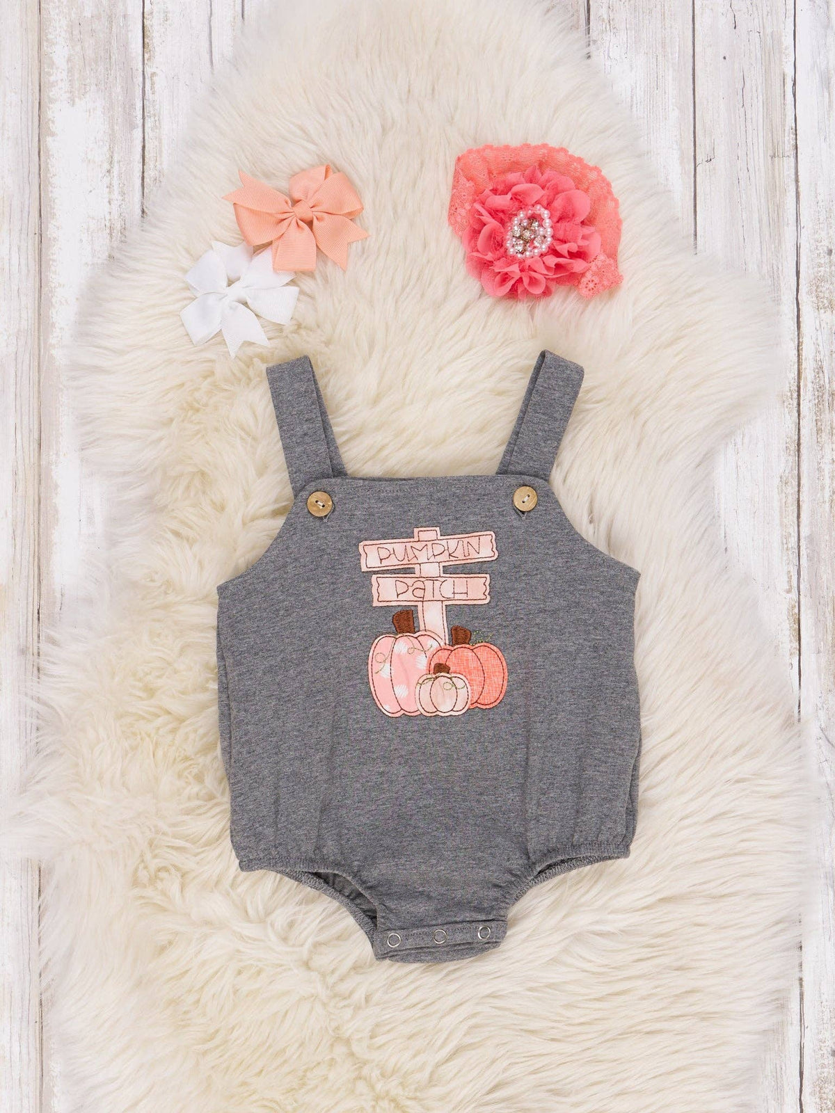 Pumpkin Patch Bubble Overall Set