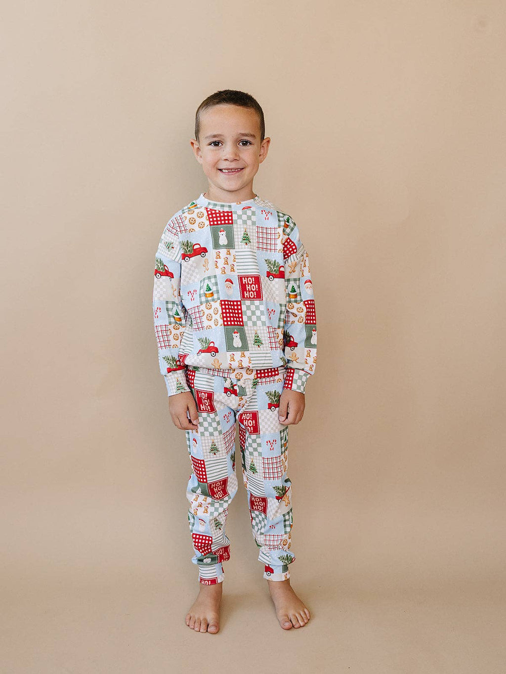 Christmas Patchwork Jogger Set
