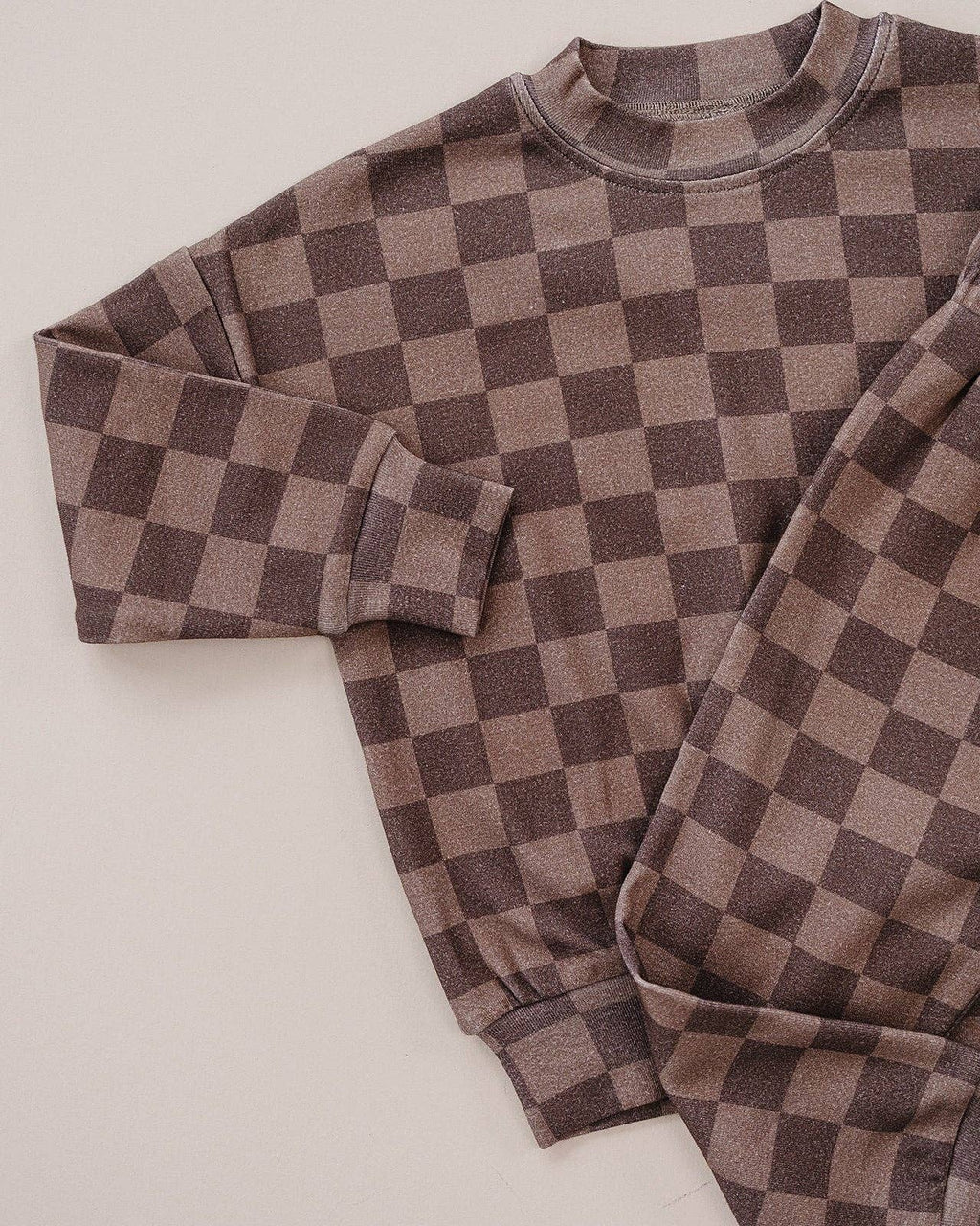 Espresso Checkered Jogger Set