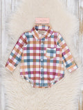 Cranberry Plaid Button Up