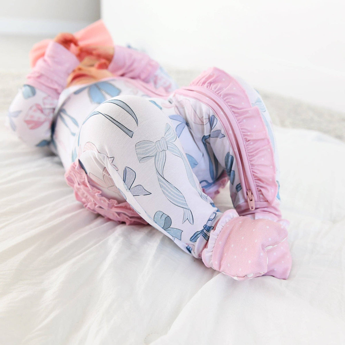 Samantha Ruffle Bamboo Pajamas - Bows