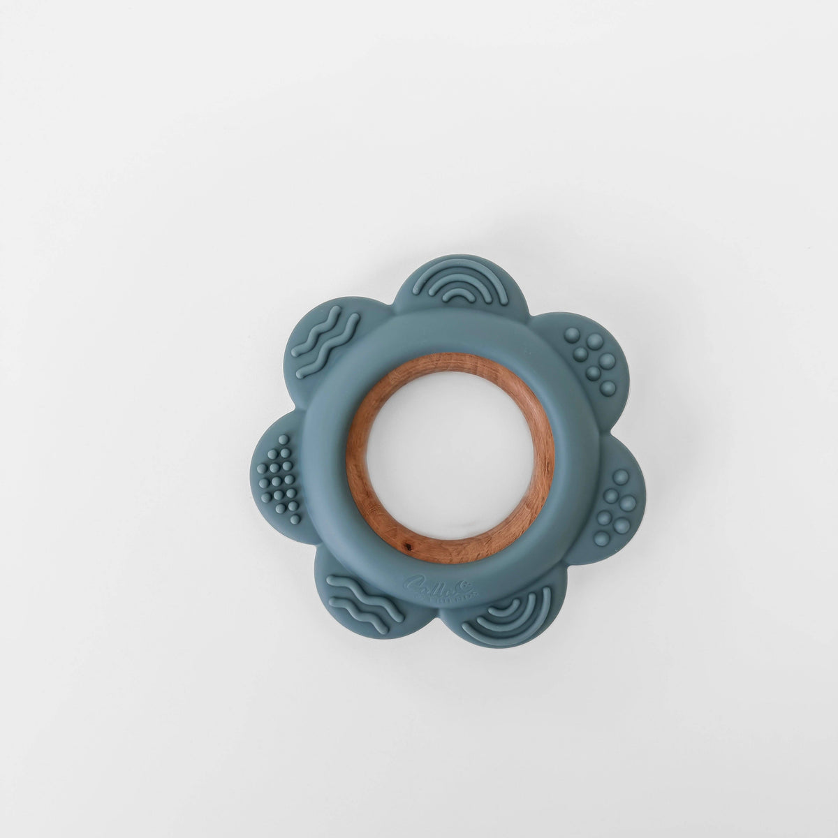 Silicone Beechwood Flower Teether