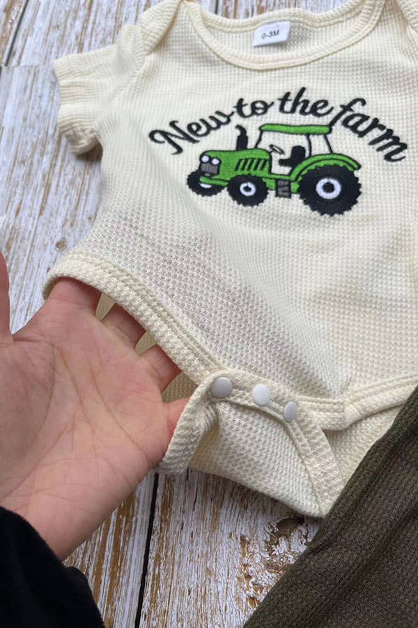 New to the Farm 3 Piece Bodysuit Set