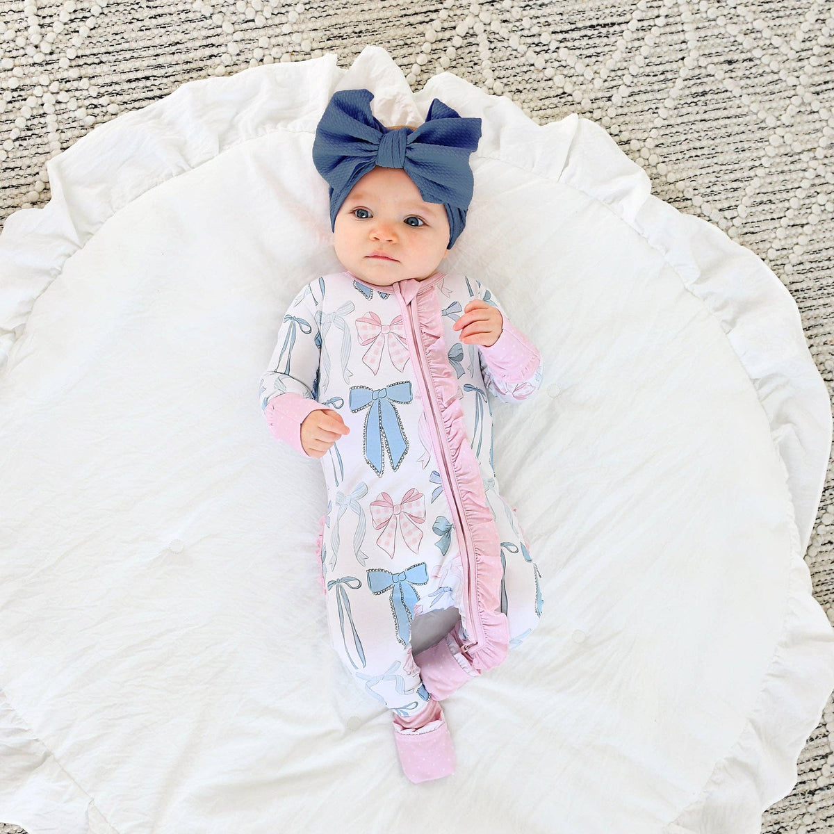 Samantha Ruffle Bamboo Pajamas - Bows
