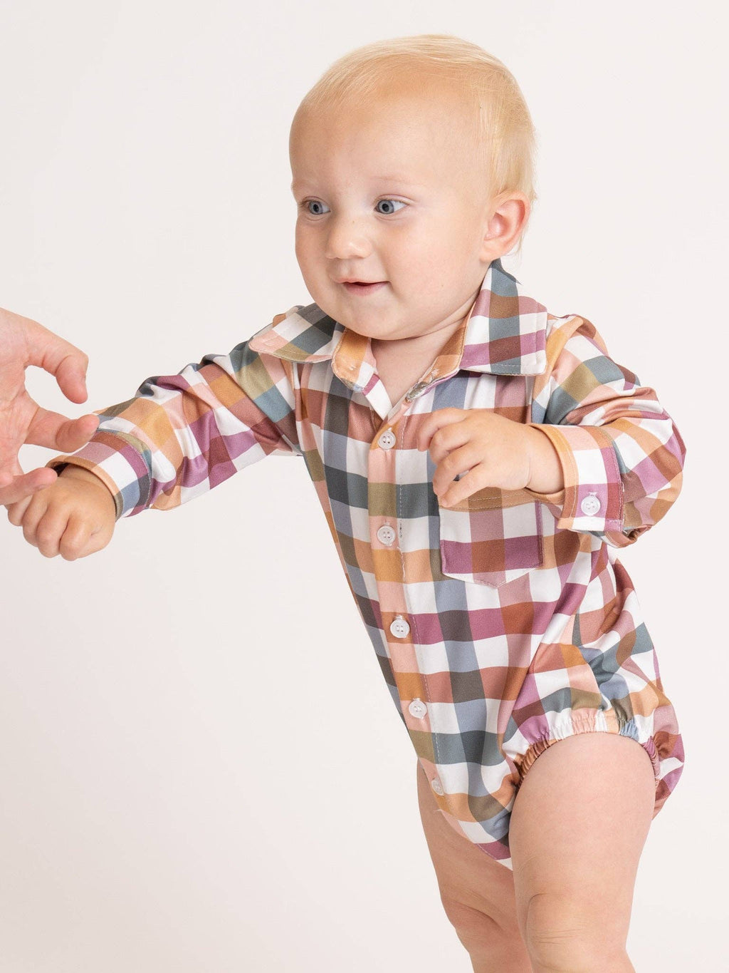 Cranberry Plaid Button Up