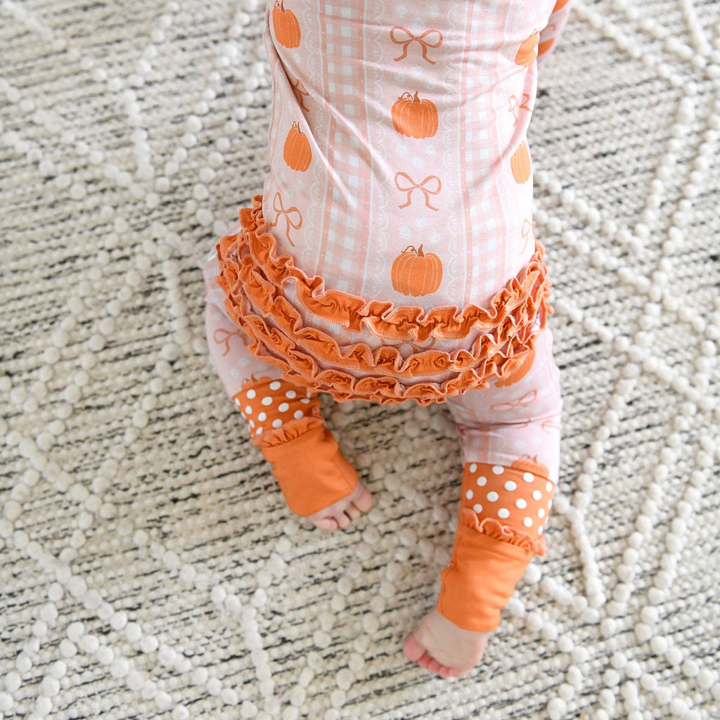Pumpkin Ruffle Bamboo Pajamas