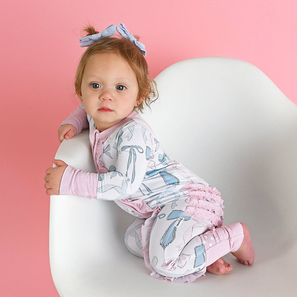 Samantha Ruffle Bamboo Pajamas - Bows